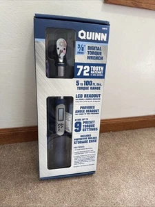 NEW Quinn 64915 3/8 Inch Drive 72 Tooth Digital Torque Wrench - FREE SHIPPING - Picture 1 of 5