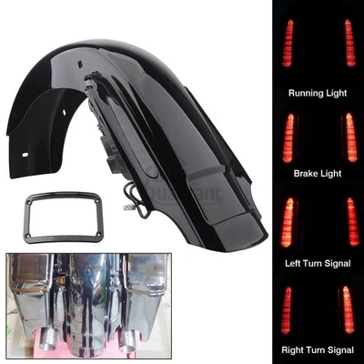 Sistema LED guardabarros trasero apto para modelos Harley Touring estilo CVO estirado 93-2008 Foto 1 de 4