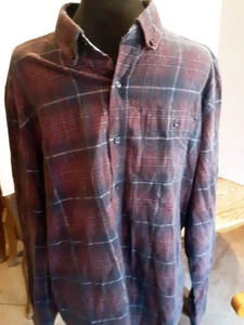 Legacy Copper & Oak Mens Size Large L RED Corduroy Long Sleeve Plaid Button Down - Picture 1 of 10