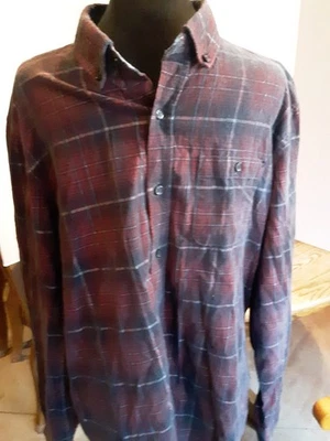 Legacy Copper & Oak Mens Size Large L RED Corduroy Long Sleeve Plaid Button Down - Image 1 of 4