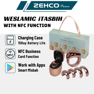 WESLAMIC Smart Tasbih Ring with Charging Case NFC Function OLED Display Bluetoot - Picture 1 of 8