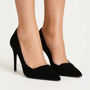 Giuseppe Zanotti Black Suede Pointed Toe Heels Size 36.5 / 6-6.5 Made in Italy - Picture 1 of 15