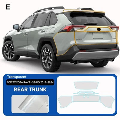 For 2019-2024 Toyota RAV4 Hybrid Rear Bumper PreCut PPF Paint Protection Film - Image 1 of 4