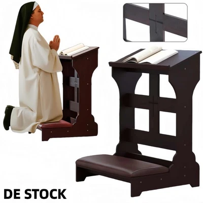 Gebetsbank Gebetskniebank Kniehocker mit Kissen Kniebank Gebetsstuhl - Bild 1 von 4