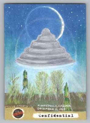 НЛО: 2 архива инопланетян. Эскизная карта Leah Battle Spacecraft. Длинные карточки с собаками 2025 - Изображение 1 из 2