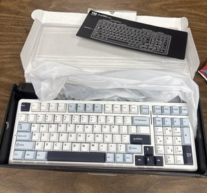 AULA F99 Wireless Mechanical Keyboard, Hot Swappable Custom Keyboard Blue White - Picture 1 of 2