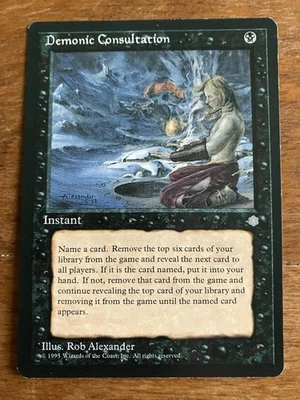 MTG Magic the Gathering Demonic Consultation (121/383) Ice Age LP/NM - Image 1 of 2