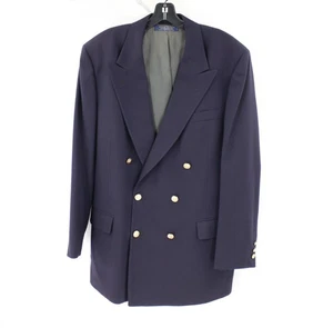 Vintage Brooks brothers Sport Coat Men's 42R Double Breasted Gold Buttons navy - Picture 1 of 15