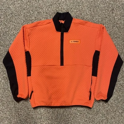 Adidas TERREX Utilitas Masculino Meio Zíper Caminhada Lã Impacto Laranja Tamanho Médio - Imagem 1 de 4