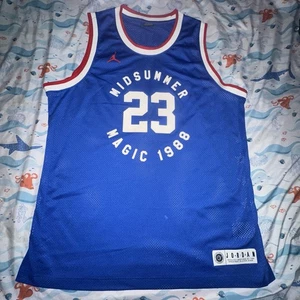 RARE Nike Air Jordan Midsummer Classic Magic Johnson 1988 Basketball Jersey XL - Picture 1 of 10