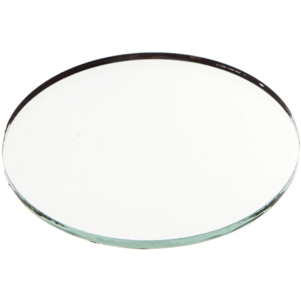 Plymor 3" Round, 3mm Thick Non-Beveled Glass Mirror Circle - Image 1 of 1