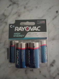 New Rayovac C Alkaline Batteries 4 Pack - Picture 1 of 1