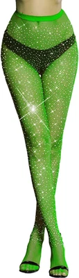 Fishnet Stockings for Women Sparkly Rhinestone Fishnet Tights Glitter Fish Nets - Image 1 of 4