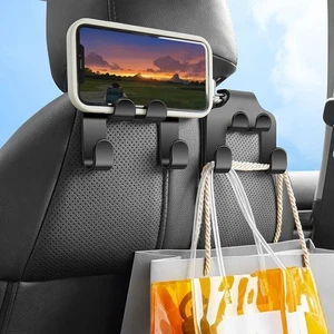 2Pcs Car Seat Back Phone Holder Hooks Hanger Bag Holder Interior Car Accessories - Bild 1 von 9