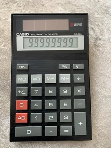 VINTAGE CASIO MS-80A ELEKTRONISCHER TASCHENRECHNER (VOLL FUNKTIONSFÄHIG) - Bild 1 von 2