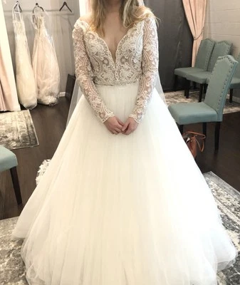 Vestido de novia Mallory Dawn de Maggie Sotterro talla 10 sin alteraciones nunca usado Foto 1 de 3
