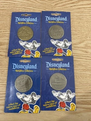 Lot of 4- Disneyland Medallion Collection Coins -  RARE - Image 1 of 4