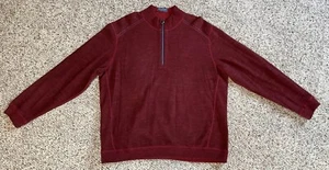 Tommy Bahama Reversible Maroon Burgundy 1/4 Zip Pullover Sweater Men’s XXL - Picture 1 of 10