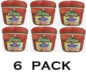 6x Chef Boyardee MINI ABC'S & 123'S With Meatballs Microwave Pasta 7.5 Oz 6 PACK - Picture 1 of 4