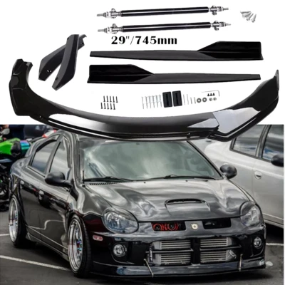 Front Rear Bumper Lip Spoiler Splitter Body Kit Side Skirt For Dodge Neon SRT4 Foto 1 de 4