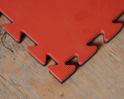 Reversible Karate Mat Red/Black 0.75" (3/4 inch) Thick Puzzle 40" x 40" x 3/4" - Image 1 of 3