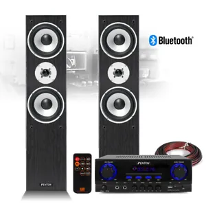 SHFT60 HiFi Tower Speakers and Stereo Amplifier Bluetooth MP3 Home Music System - Picture 1 of 12