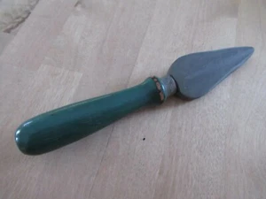 Vintage Messerschärfer Carborundum grüner Holzgriff 7-1/4" - Bild 1 von 10
