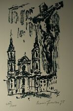 Hans Fronius (1903-1988) Piaristenkirche Maria Treu (Wien) Lithographie.