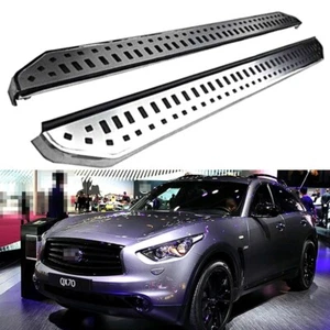 Fit for Infiniti QX70 2011-2021 Fixed Running Boards Side Steps Pedals Nerf Bar - Picture 1 of 14