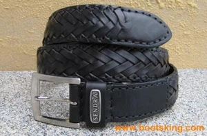 BOTAS SENDRA Cinturón Negro Cuero Hecho a mano España - Imagen 1 de 4