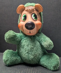 Vintage 1959 Knickerbocker Huckleberry Hound Gummi Gesicht Plüsch Boo Boo Hanna Barbera - Bild 1 von 8