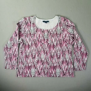 Karen Scott T-Shirt Womens Extra Large XL Long Sleeve Crew Neck Pullover Top - Picture 1 of 10
