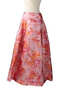 St John Knits Jacquard Ball Room Maxi Skirt Pink Multi Sz 14 NWOT MSRP $1395 - Picture 1 of 3