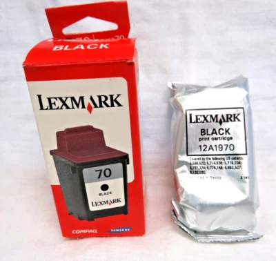 Lexmark 70 #12A19 Black Ink Sealed Cartridge In Open Box - Image 1 of 4