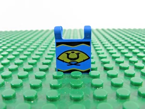 1998 LEGO Blue Flag 2 x 2 with Golden Fan Pttn Ninja 6093 6083 6089 #2335px2 - Picture 1 of 2