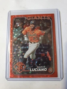 2024 Marco Luciano /199 Topps Red Crackle Foil Parallel SAN FRANCISCO GIANTS RC - Picture 1 of 2