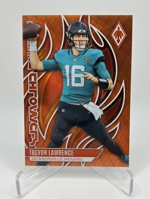 2023 Panini Phoenix TREVOR LAWRENCE Flame Throwers Orange Parallel /99 Jaguars - Image 1 of 2