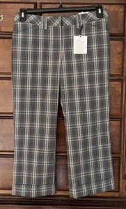 Express Editor Crop Flat Front Stretch Plaid TAGLIA 4 NUOVO CON ETICHETTE NUOVO polsino stretch carriera - Foto 1 di 6
