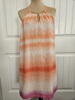 Vestido Luxology Mujer 6 Multicolor Cambio Sin Mangas Cerradura Cuello Gasa Foto 1 de 4