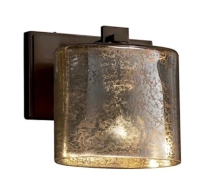 Justice Fusion Wall Sconce in Dark Bronze - FSN-8447-30-MROR-DBRZ - Image 1 of 4