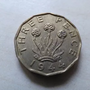 George VI Threepence 1944 Better Nice Grade Brass (myrefn694) - Picture 1 of 4