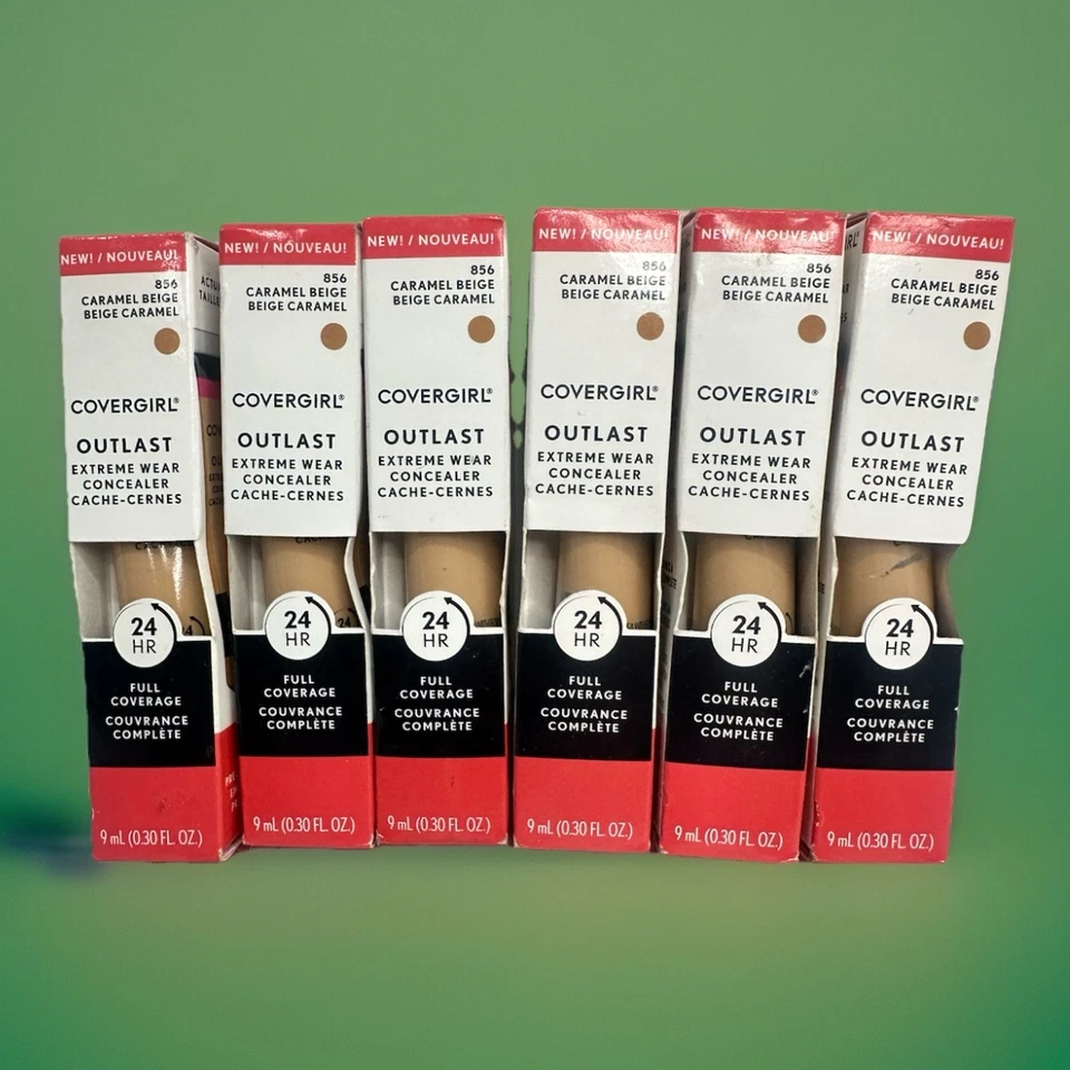 CoverGirl OUTLAST Extreme Wear Concealer  856 Caramel Beige New ~ 6 Pcs - Image 1 of 1