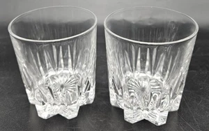 2 Vintage Royal Crystal Rock Gala Low Ball Whiskey Double Old Fashioned Glasses - Picture 1 of 14