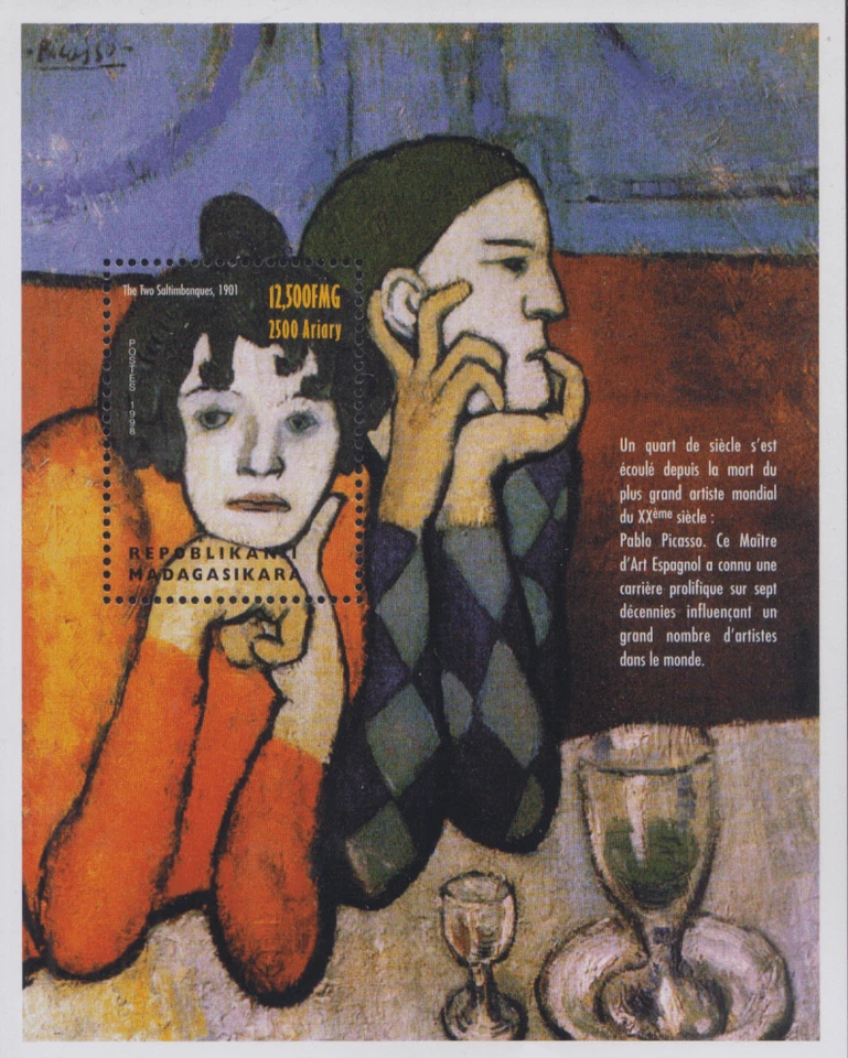Pintura/Artista/Madagascar: Pablo Picasso/Les Deux Saltimbanq 1999 S/S MNH Foto 1 de 1