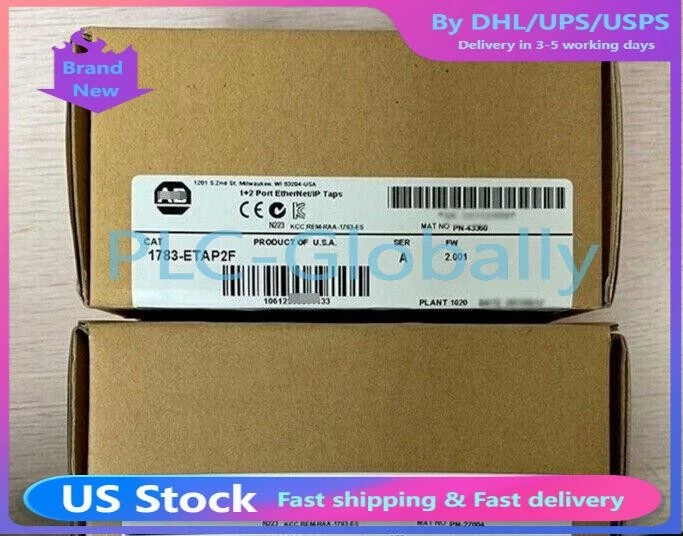 New In Box AB 1783-ETAP2F Stratix 5950 EtherNet/IP Tap 1783ETAP2F Factory seal - Image 1 of 1