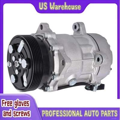 A/C Compressor W/ Clutch For 2001-2005 Volkswagen Beetle 2000-2006 Audi TT 1.8L - Image 1 of 4