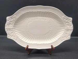 Barock weiß 5599 von American Atelier Eisenstein ovale Servierplatte 16 1/2" - Bild 1 von 11