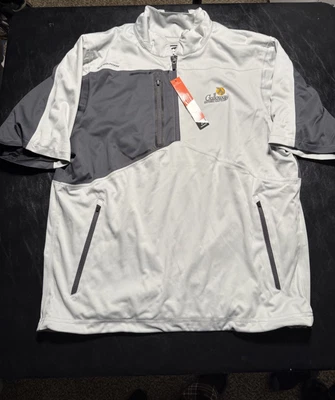 NWT MEN'S SUN MOUNTAIN RAINFLEX SS PULLOVER, SIZE: M, COLOR: PLATINUM/STEEL(M31) - Image 1 of 4