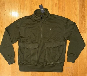 NEU G-STAR RAW SWEATSHIRT 1/4-REISSVERSCHLUSS ROVIC SKIPPER LOCKER OLIV GSTAR HERREN GRÖSSE LARGE - Bild 1 von 8