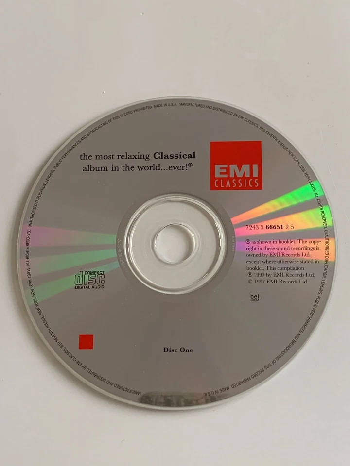 EMI Classics The Most Relaxing Classical Album Disc One 1997 Compilation CD - Image 1 of 1